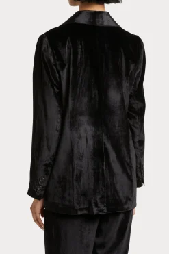 Jackets & Coats-HUSK Velvet Blazer - Black