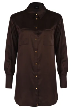 Tops-HUSK VERA SHIRT - Chocolate
