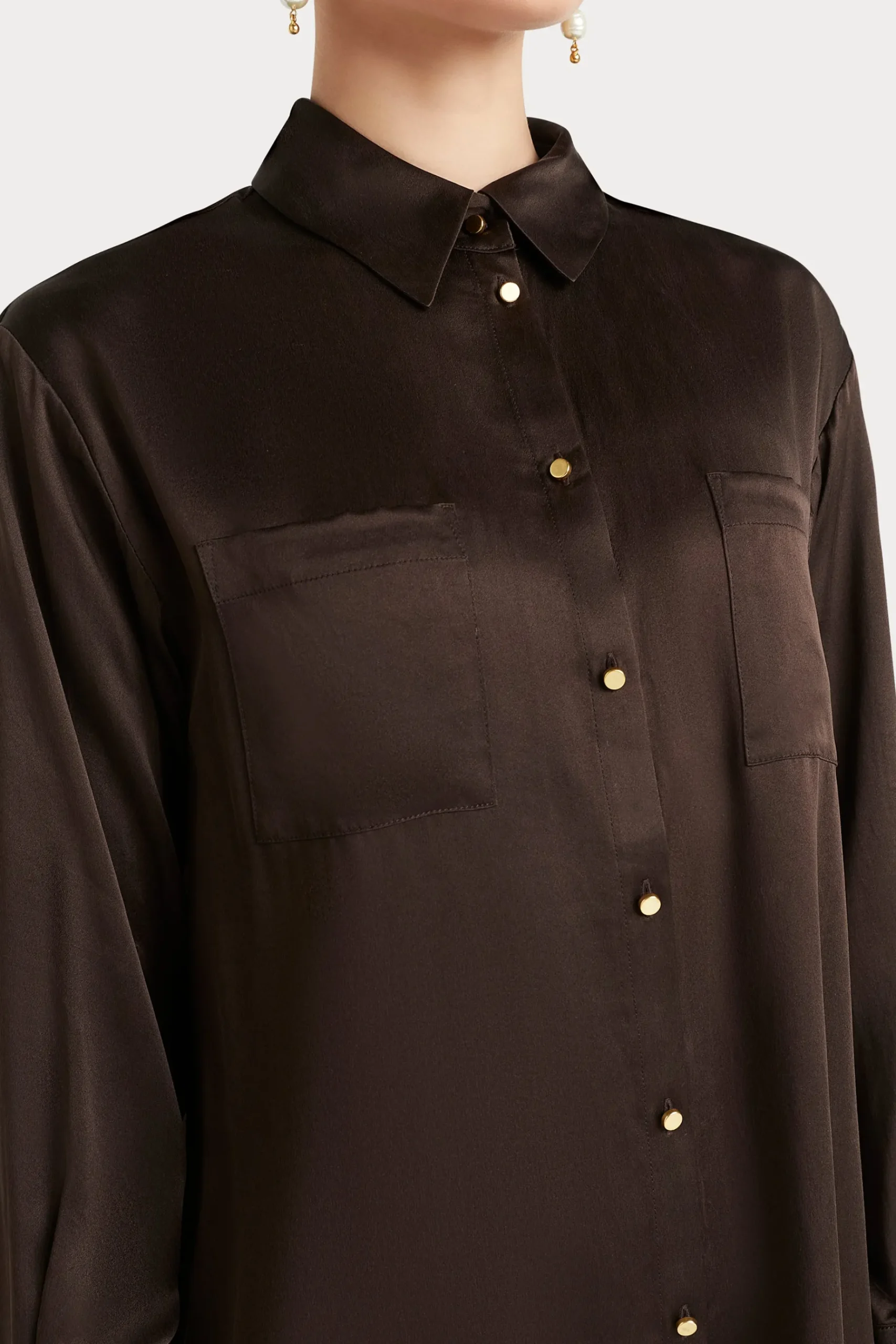 Tops-HUSK VERA SHIRT - Chocolate