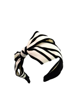 Hats & Headpieces-HUSK Jennifer Ouellette Lina Headband - Black & White Black&White