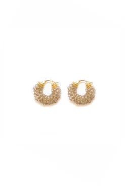 Earrings-HUSK Kroon Classic Hoops - Beige
