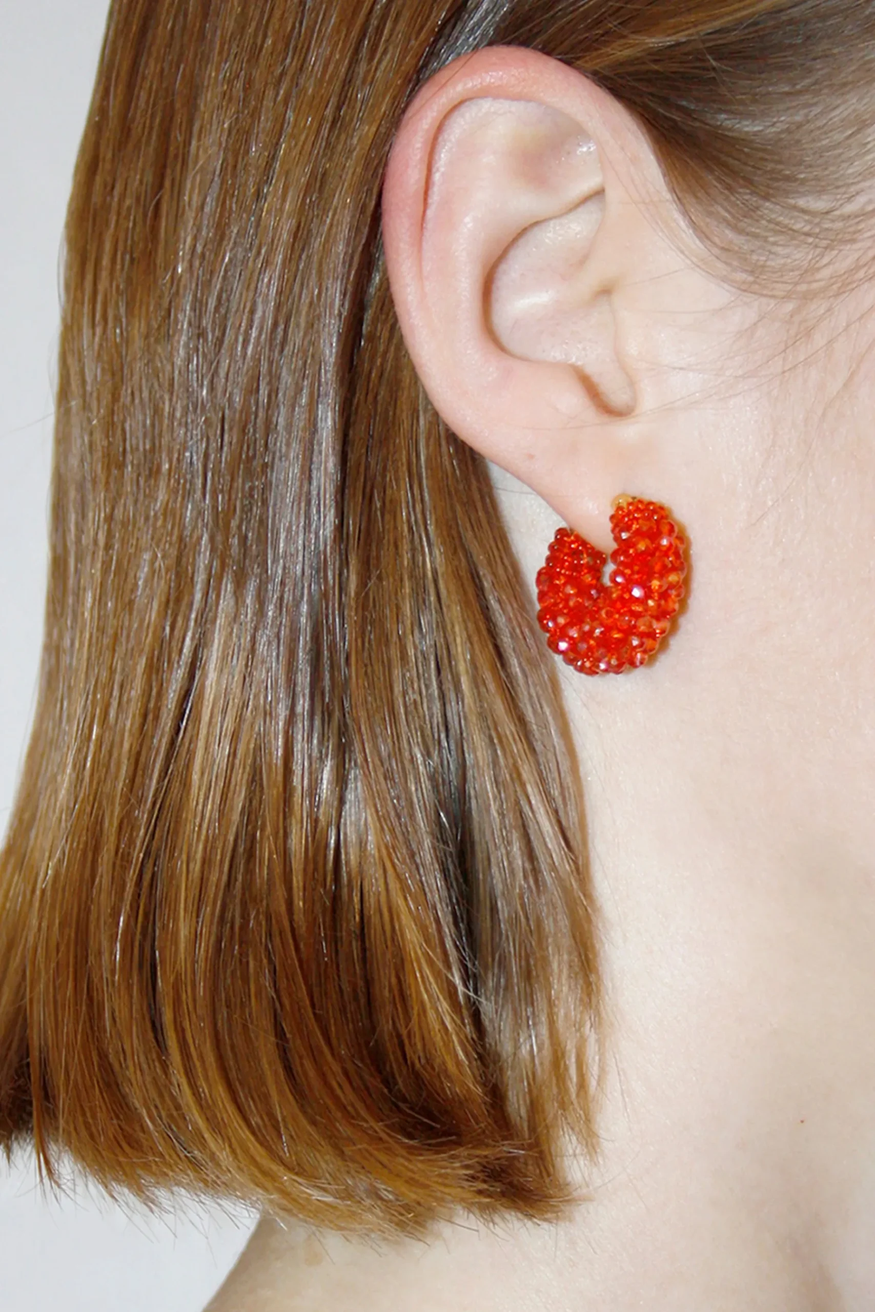 Earrings-HUSK Kroon Classic Hoops - Orange