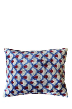Cushions & Throws-HUSK Les Ottomans Double Cushion - Blue
