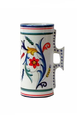 Tableware & Trays-HUSK Les Ottomans Floral Jug - Blue