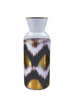 Tableware & Trays-HUSK Les Ottomans Ikat Jug - Black