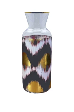 Tableware & Trays-HUSK Les Ottomans Ikat Jug - Black