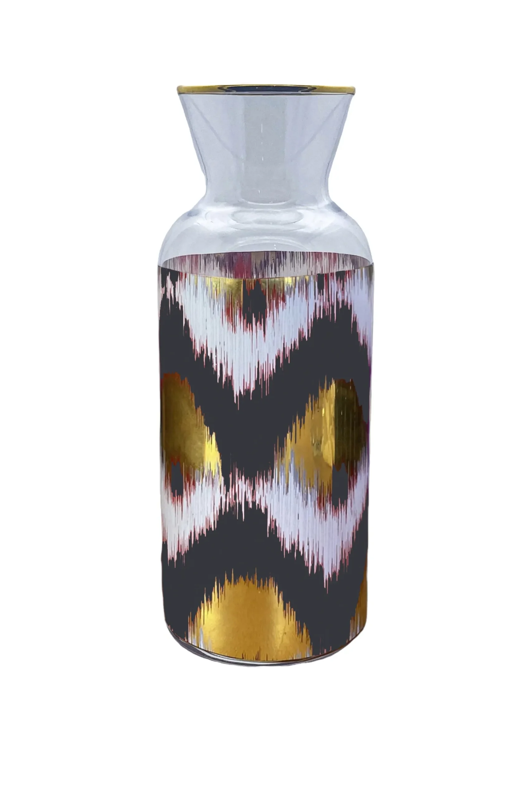 Tableware & Trays-HUSK Les Ottomans Ikat Jug - Black