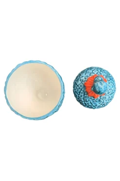Objet D'art-HUSK Les Ottomans Monkey Box - Blue