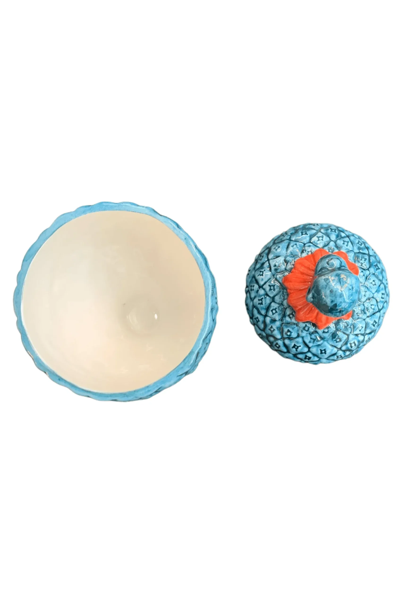 Objet D'art-HUSK Les Ottomans Monkey Box - Blue