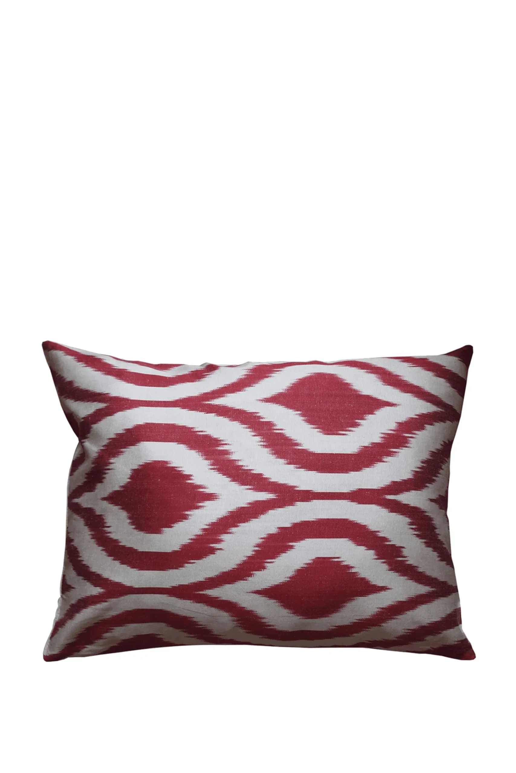 Cushions & Throws-HUSK Les Ottomans Silk Cushion - Red