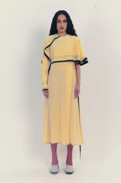 Dresses-HUSK Lovebirds Blossom Dress - Lemon