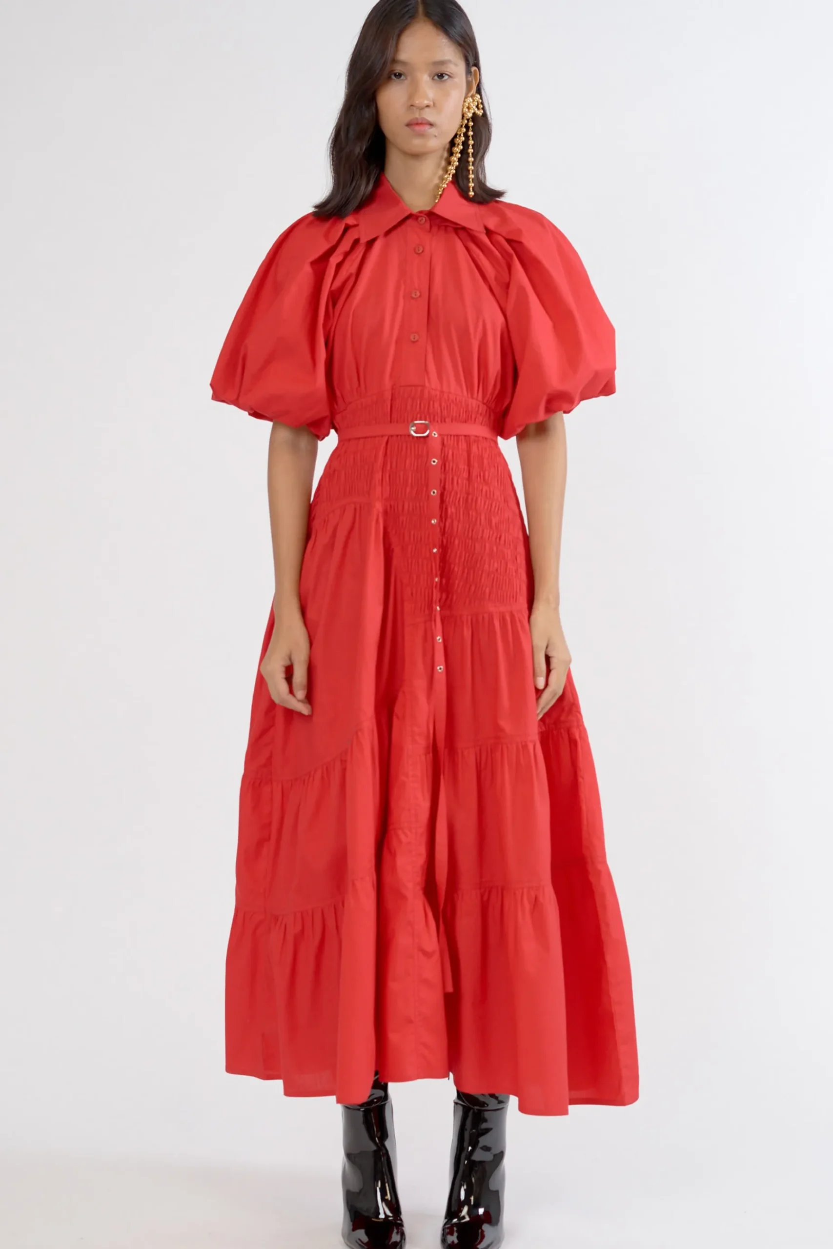 Dresses-HUSK Lovebirds Claudia Dress - Scarlet