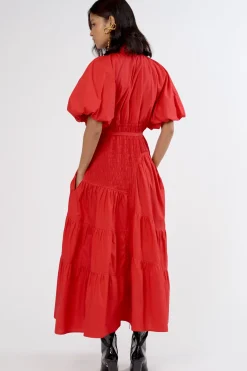 Dresses-HUSK Lovebirds Claudia Dress - Scarlet