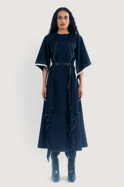 Dresses-HUSK Lovebirds Magnolia Dress - Navy
