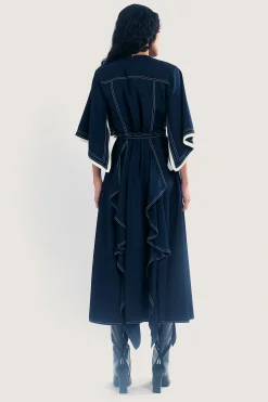 Dresses-HUSK Lovebirds Magnolia Dress - Navy