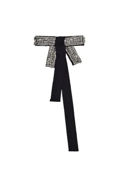 Earrings-HUSK Madiso Robbie Brooch - Black