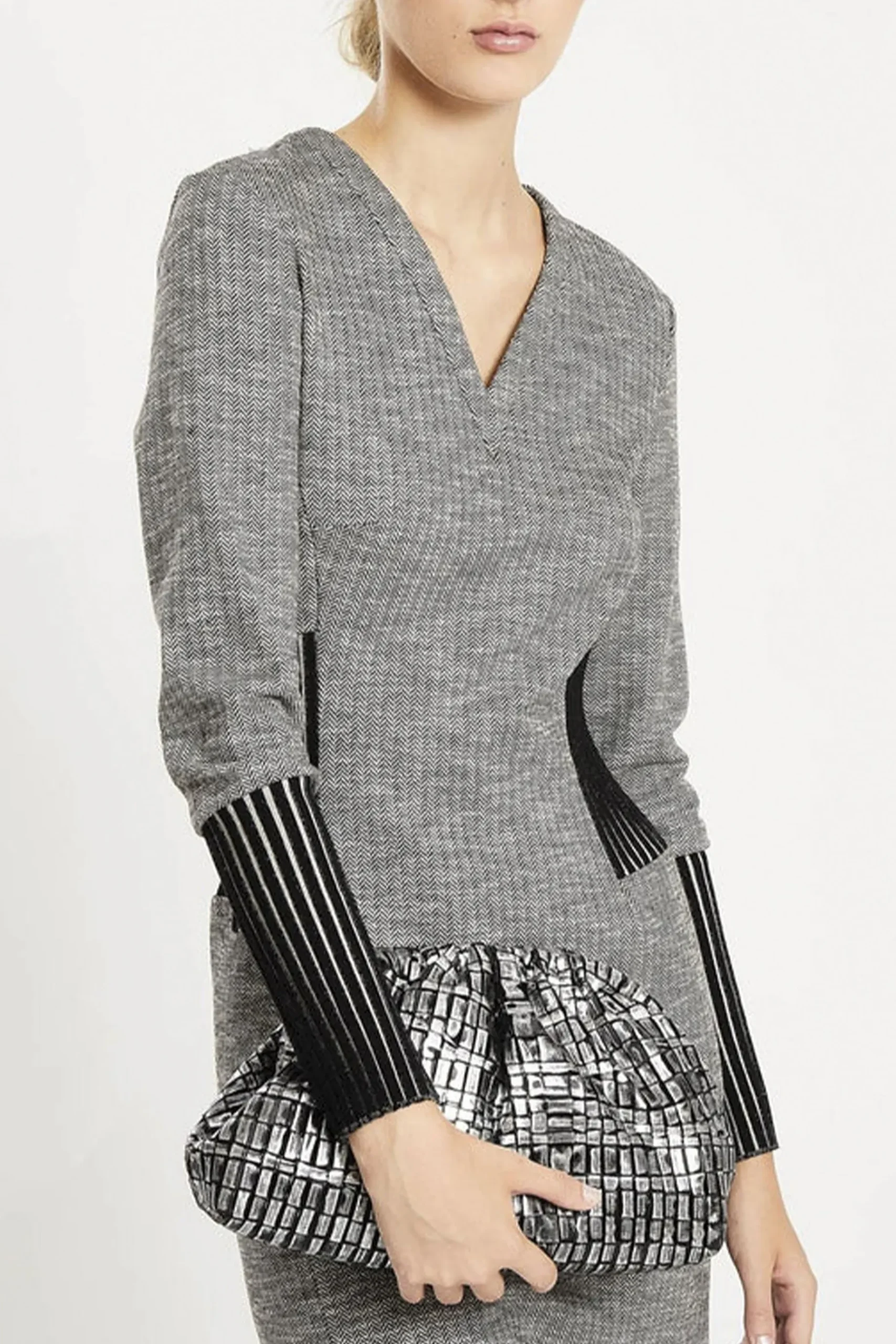 Bags-HUSK Maria La Rosa Game Mini - Silver