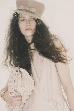 Hats & Headpieces-HUSK Misa Harada Anais Cap - Beige