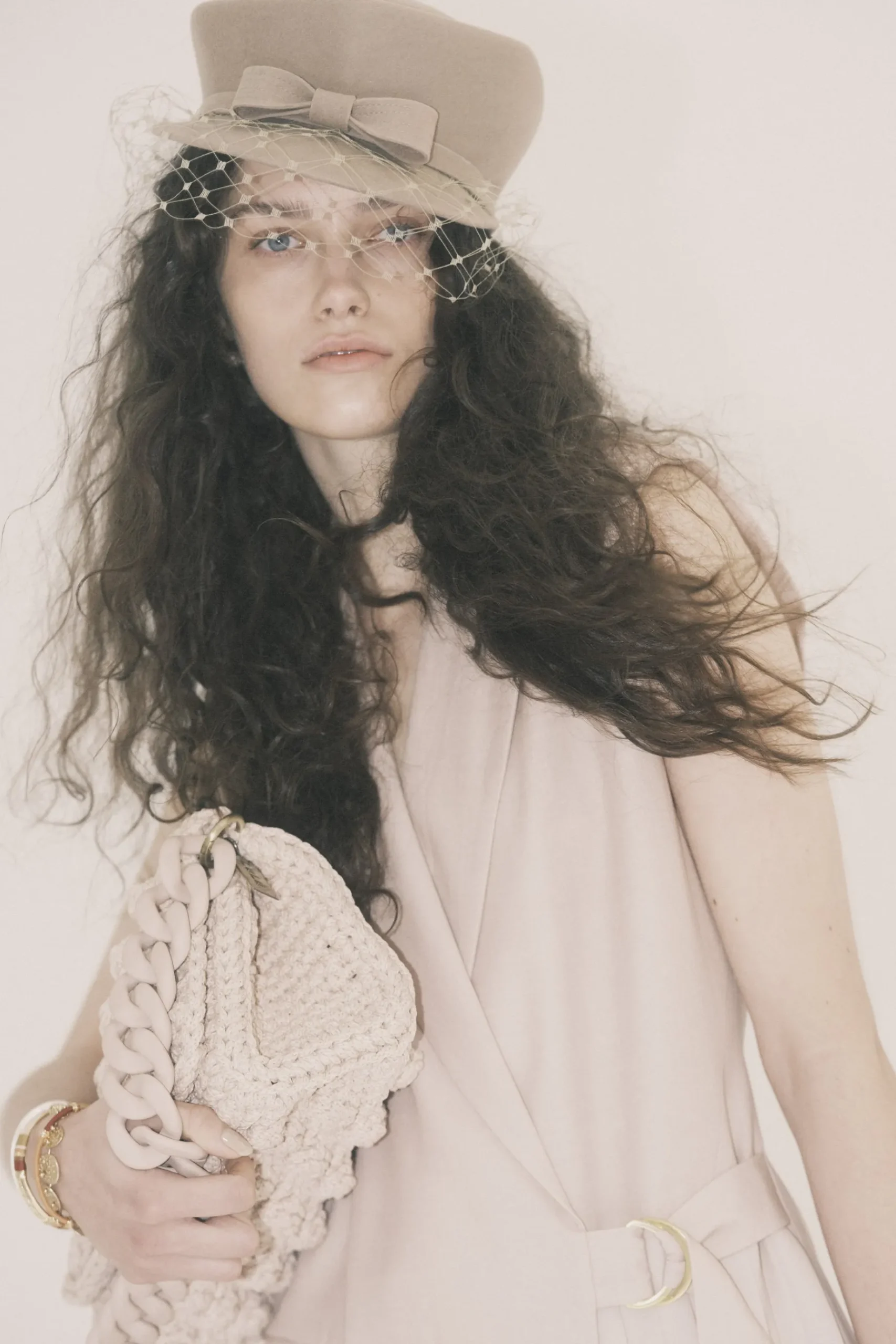 Hats & Headpieces-HUSK Misa Harada Anais Cap - Beige