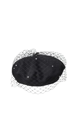 Hats & Headpieces-HUSK Misa Harada Floe Beret - Black