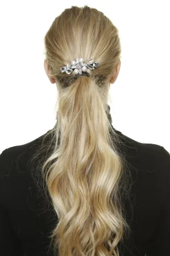 Hats & Headpieces-HUSK Rada Crystal Clip - Silver