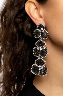 Earrings-HUSK Silvia Gnecchi Camelia Earring - Black