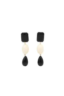 Earrings-HUSK Sita Nevado Ivy Earring - Black & White Black&White