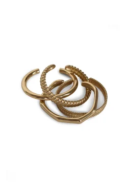 Bracelets-HUSK Sita Nevado Paca Bangles - Gold