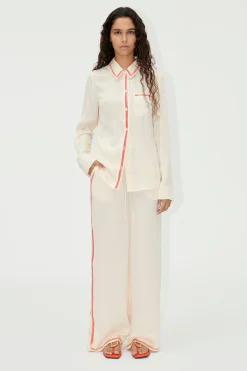 Tops-HUSK Stine Goya Felix Shirt - Tangerine