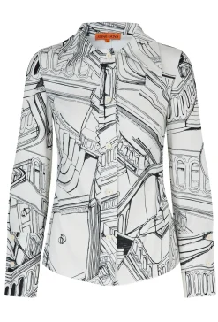 Tops-HUSK Stine Goya Fitted Shirt - Print