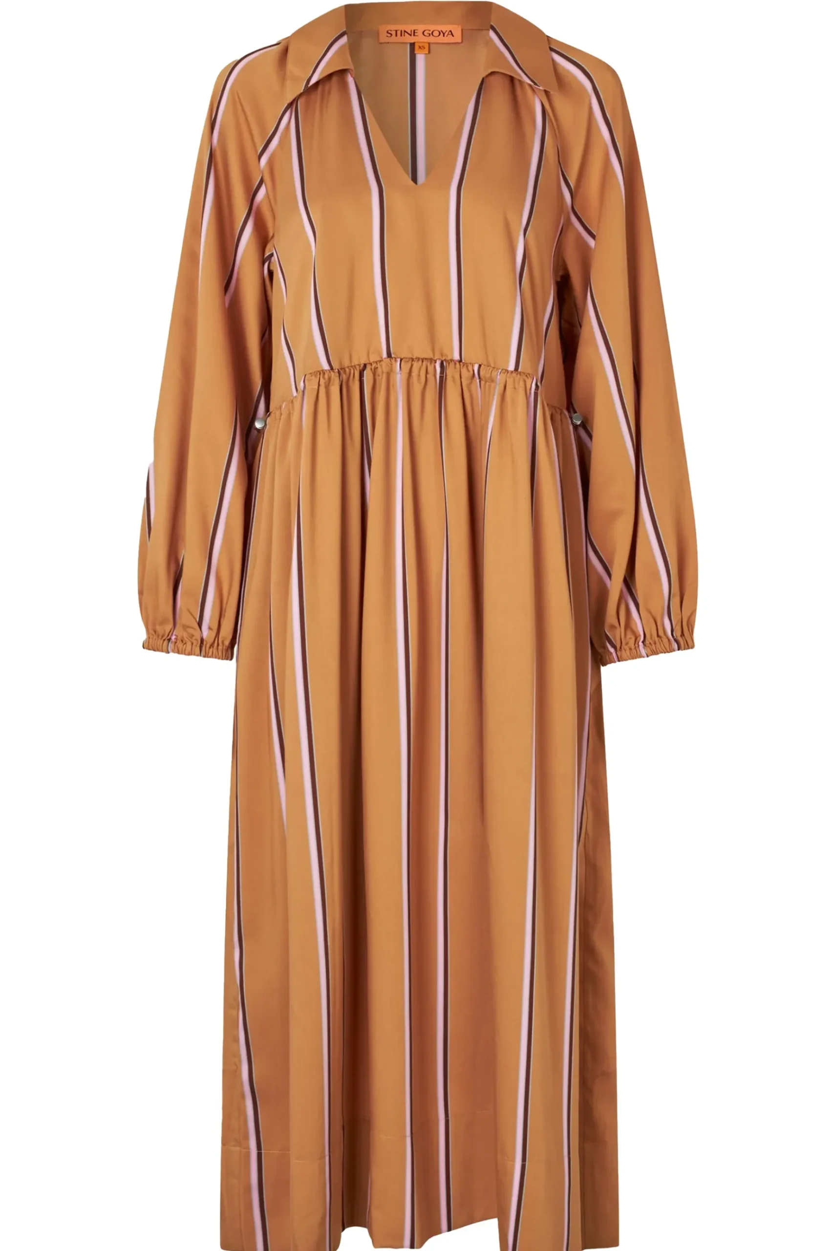 Dresses-HUSK Stine Goya Midi Dress - Stripe