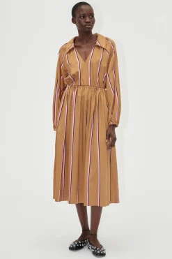 Dresses-HUSK Stine Goya Midi Dress - Stripe