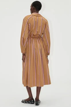 Dresses-HUSK Stine Goya Midi Dress - Stripe