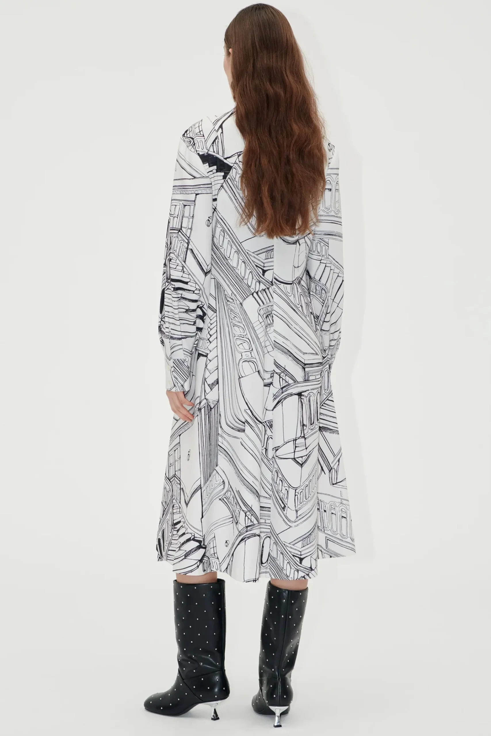 Dresses-HUSK Stine Goya Pleated Dress - Print