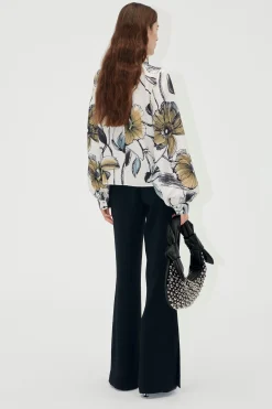 Tops-HUSK Stine Goya Poppies Blouse - Print
