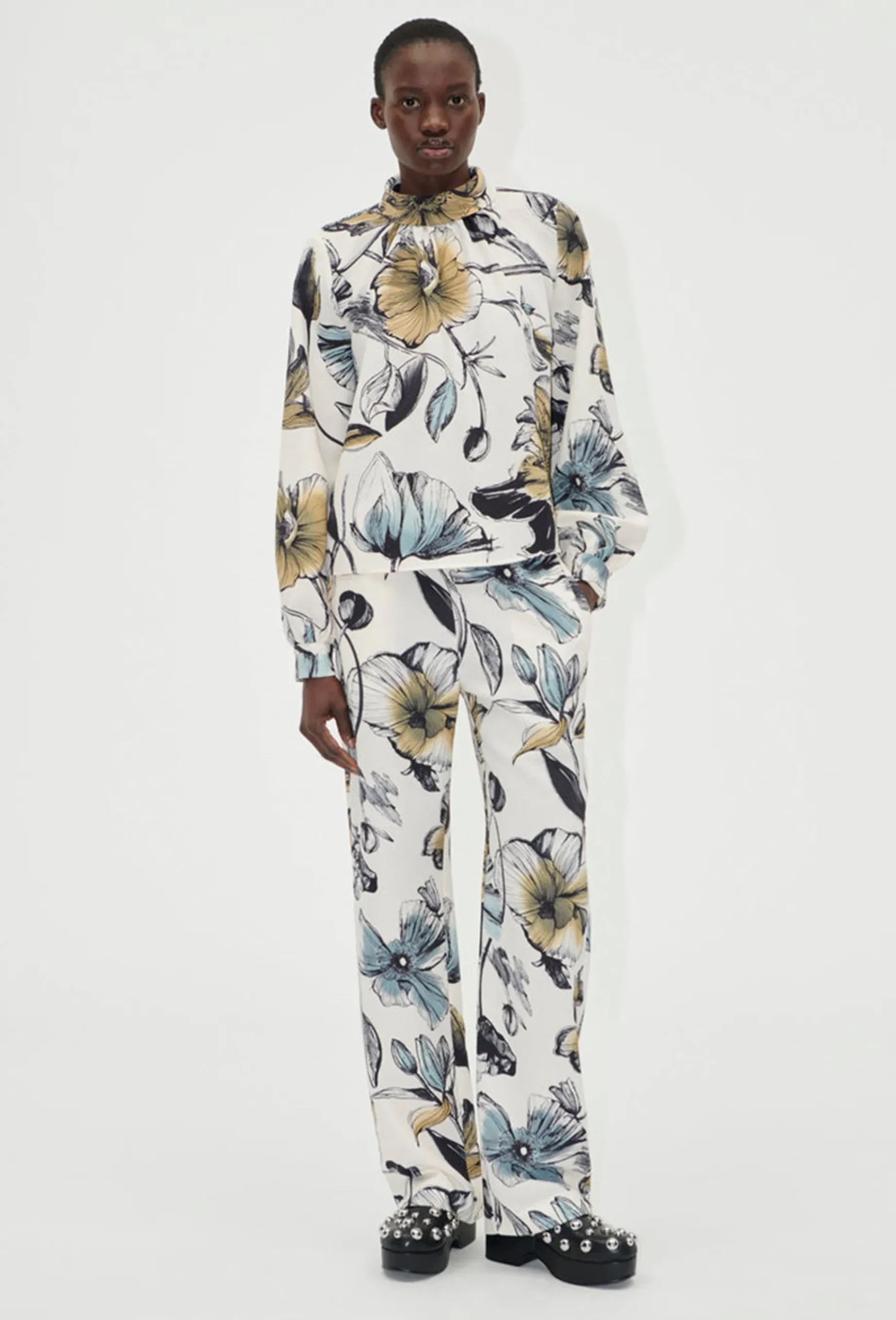 Pants-HUSK Stine Goya Poppies Pant - Print