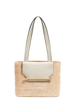 Bags-HUSK Strathberry Rafia Basket - Vanilla