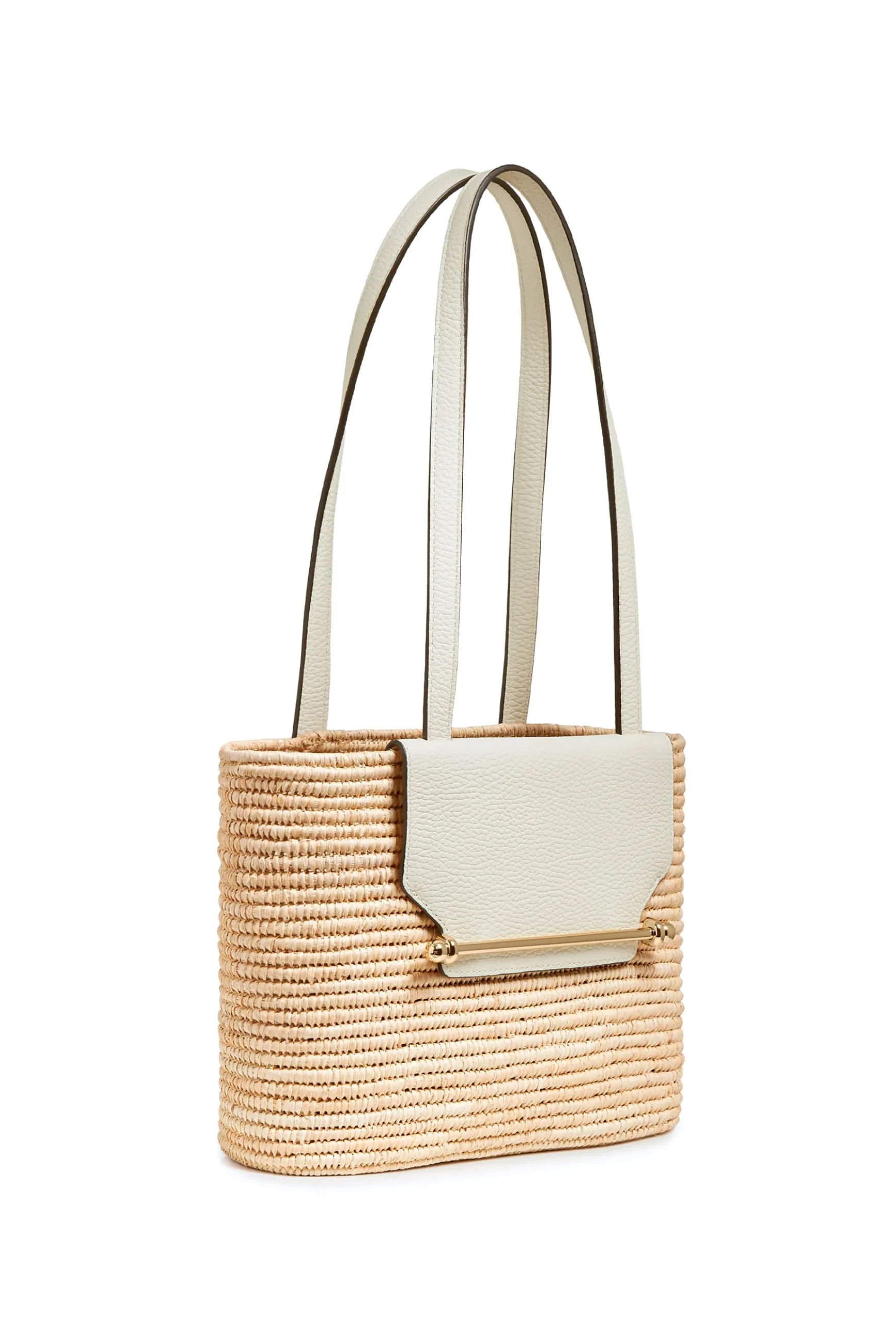 Bags-HUSK Strathberry Rafia Basket - Vanilla