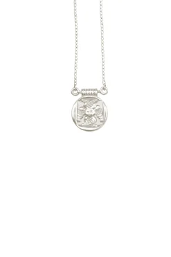 Necklaces-HUSK Temple Of The Sun Angel Necklace - Silver