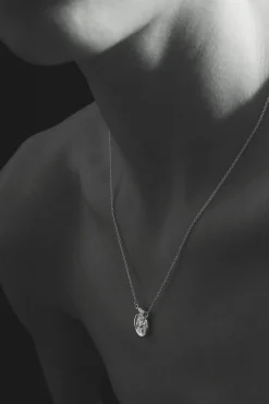 Necklaces-HUSK Temple Of The Sun Angel Necklace - Silver