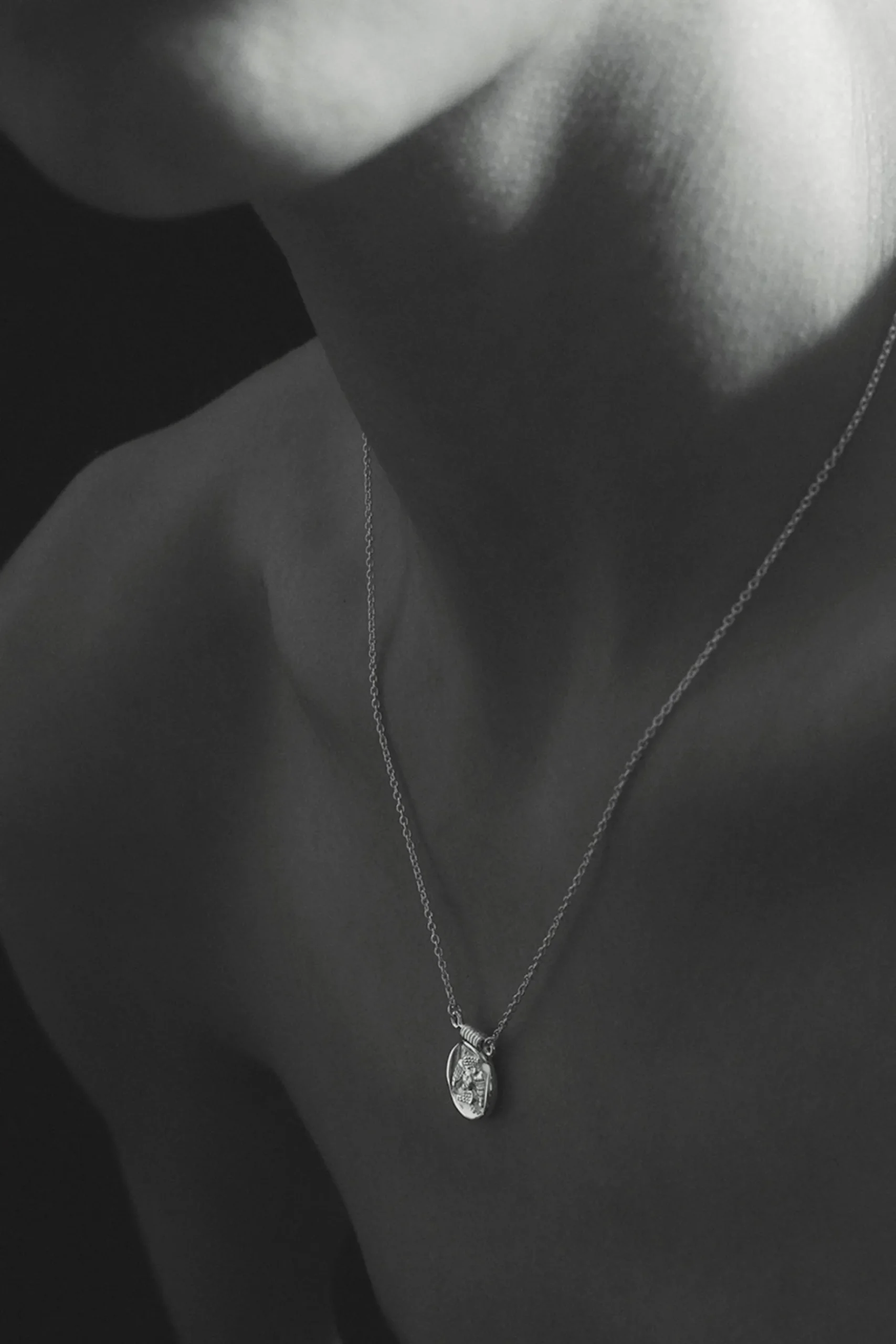 Necklaces-HUSK Temple Of The Sun Angel Necklace - Silver