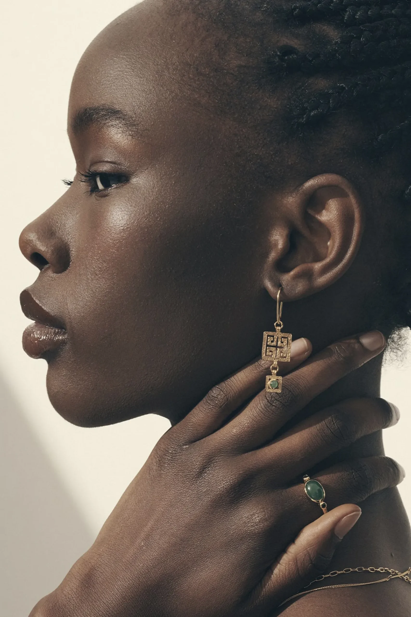 Earrings-HUSK Temple Of The Sun Calise Earring - Gold