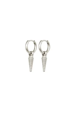 Earrings-HUSK Temple Of The Sun Echo Earring - Silver