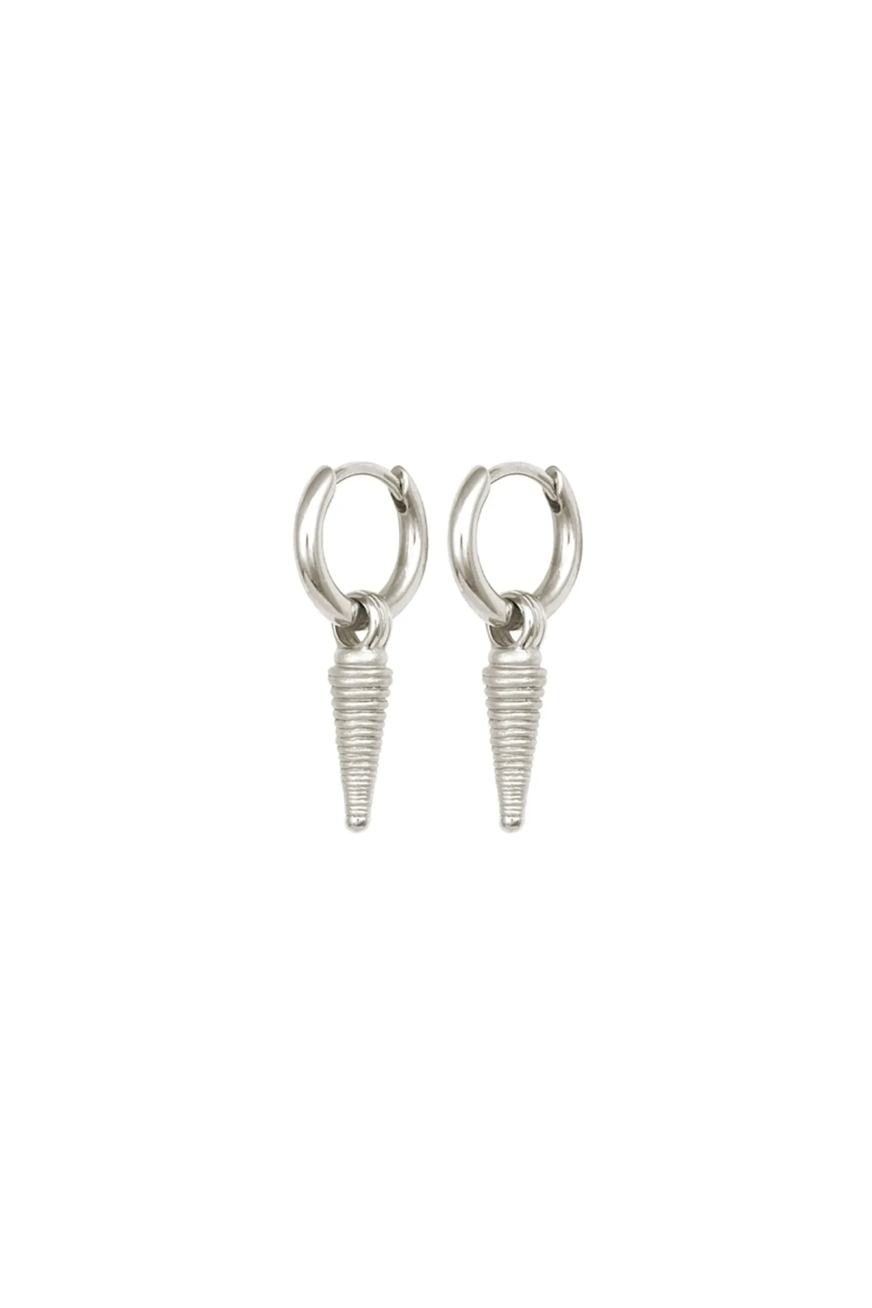 Earrings-HUSK Temple Of The Sun Echo Earring - Silver