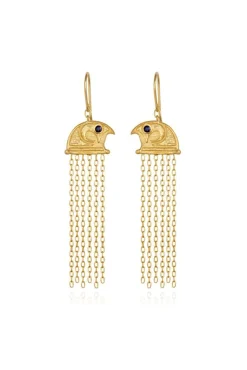 Earrings-HUSK Temple Of The Sun Falcon Earring - Gold