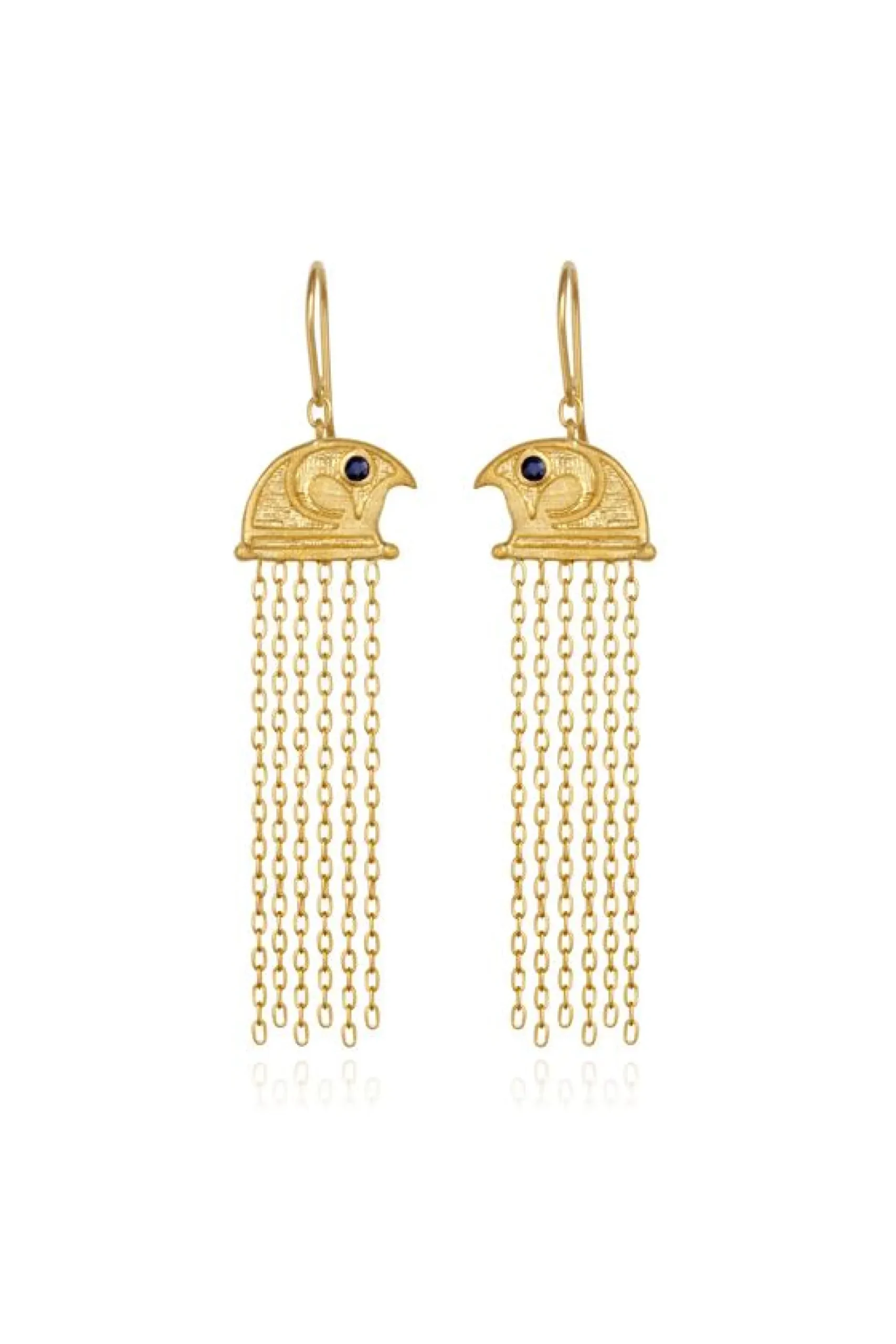Earrings-HUSK Temple Of The Sun Falcon Earring - Gold