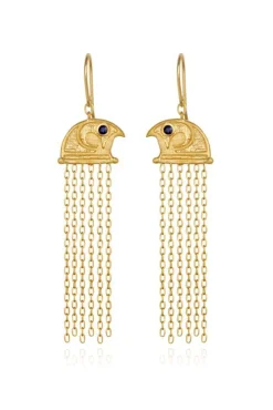 Earrings-HUSK Temple Of The Sun Falcon Earrings TempleOfTheSunFalconEarrings