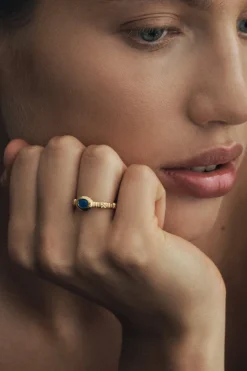Rings-HUSK Temple Of The Sun Lazuli Ring - Gold