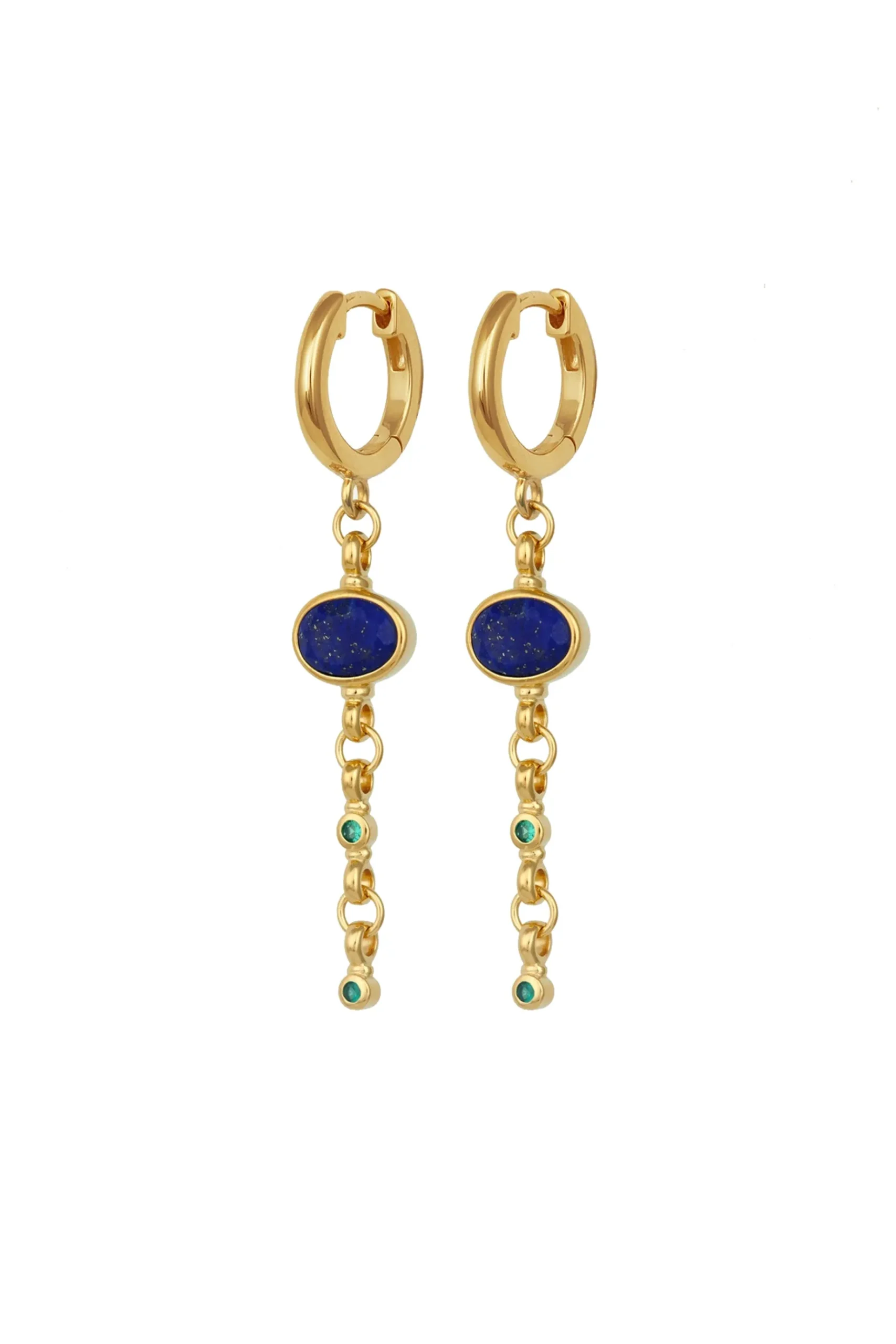 Earrings-HUSK Temple Of The Sun Lazuli Earring - Gold