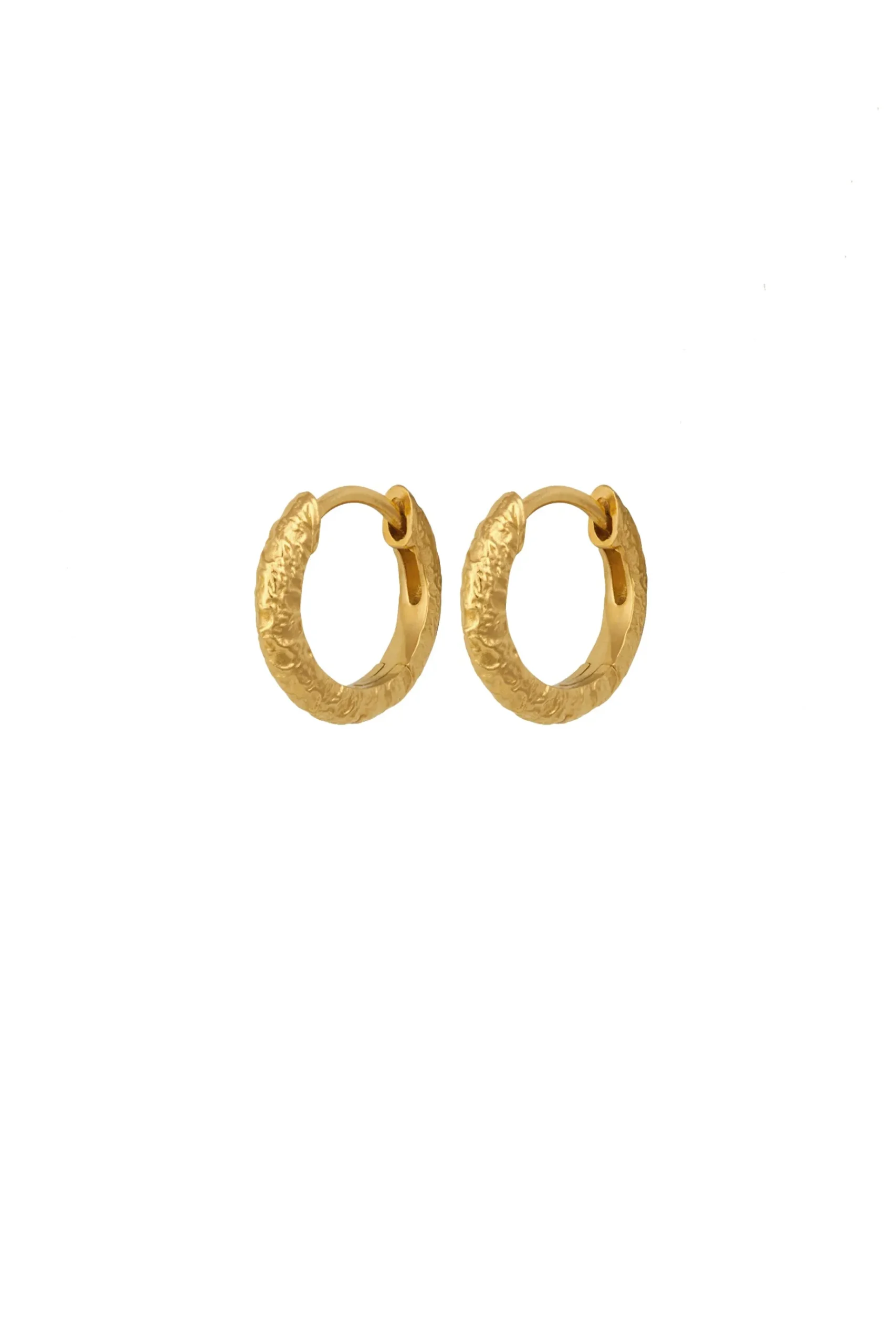 Earrings-HUSK Temple Of The Sun Molten Huggie - Gold